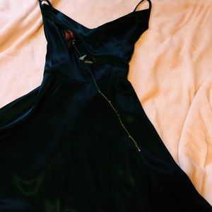 Black strappy knee length dress
